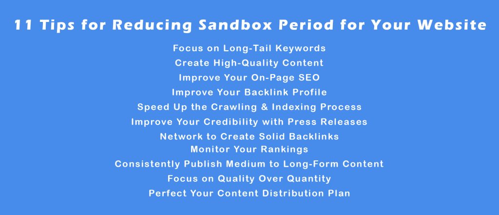 tips for reducing google sandbox period for your website